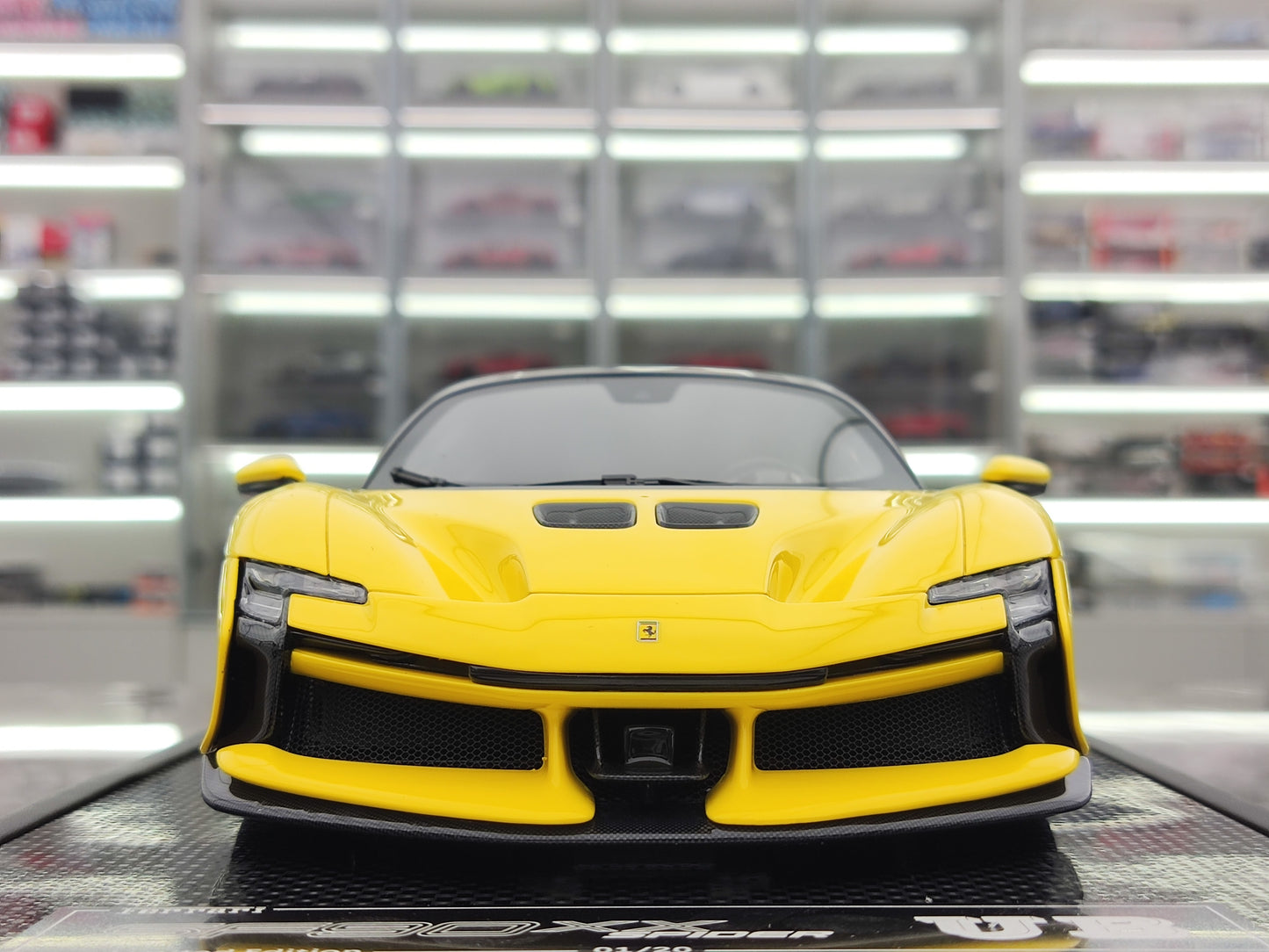 UB 1/18 Ferrari SF90XX Yellow Simulated Car Model JS-UB001