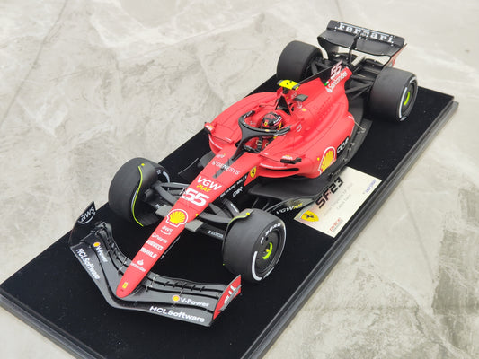 Looksmart 1/18 Ferrari SF-23 2023 Singapore Race #55 Red F1 Model Car LS18F1054