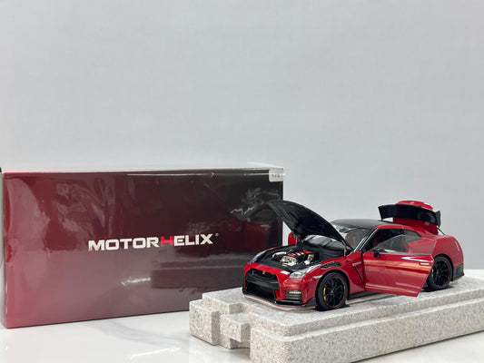 MOTORHELIX 1/18 Nissan GT-R NISMO (R35) Special Edition 2022 Vibrant Red MH367