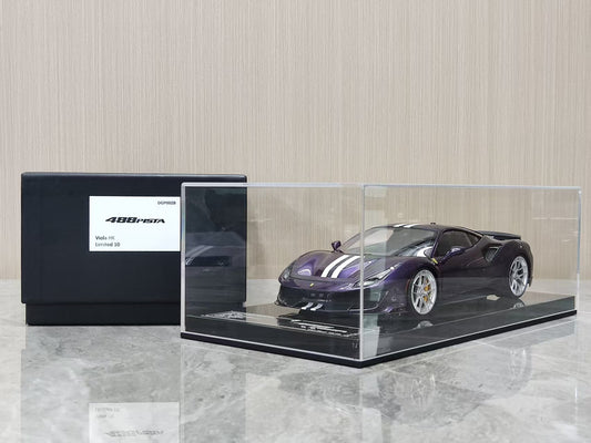 DM Pro 1/18 Ferrari 488 Pista – Purple (Black Base Version B) DGP002B