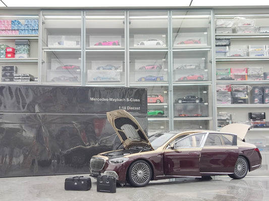 Almost Real 1/18 Mercedes-Maybach S-Class, Kalahari Gold/Tourmaline Red, 820122B