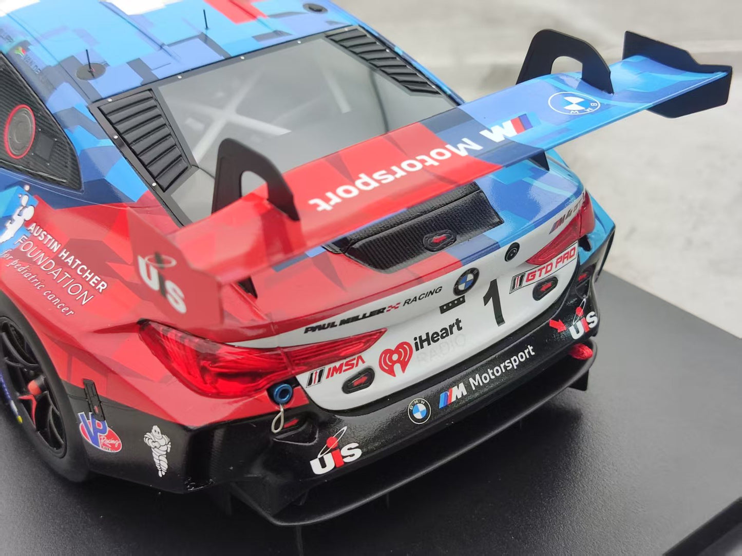 Topspeed 1/18 BMW M4 GT3 EVO #1 Paul Miller Racing 2025 Blue and White Livery TS0650