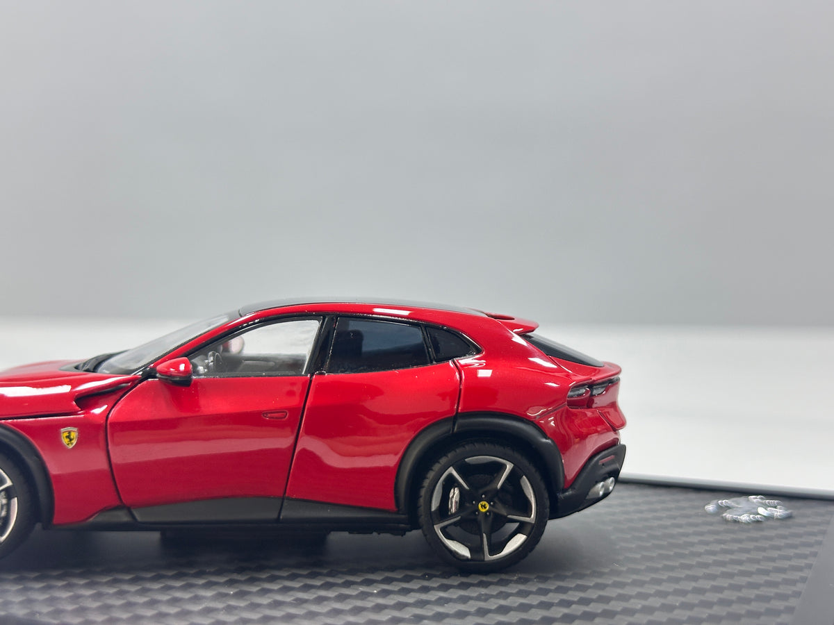 BBR 1/43 Ferrari Purosangue Die-cast Model (Fully Opening, Black Roof) – Standard Red (HE43001AST)