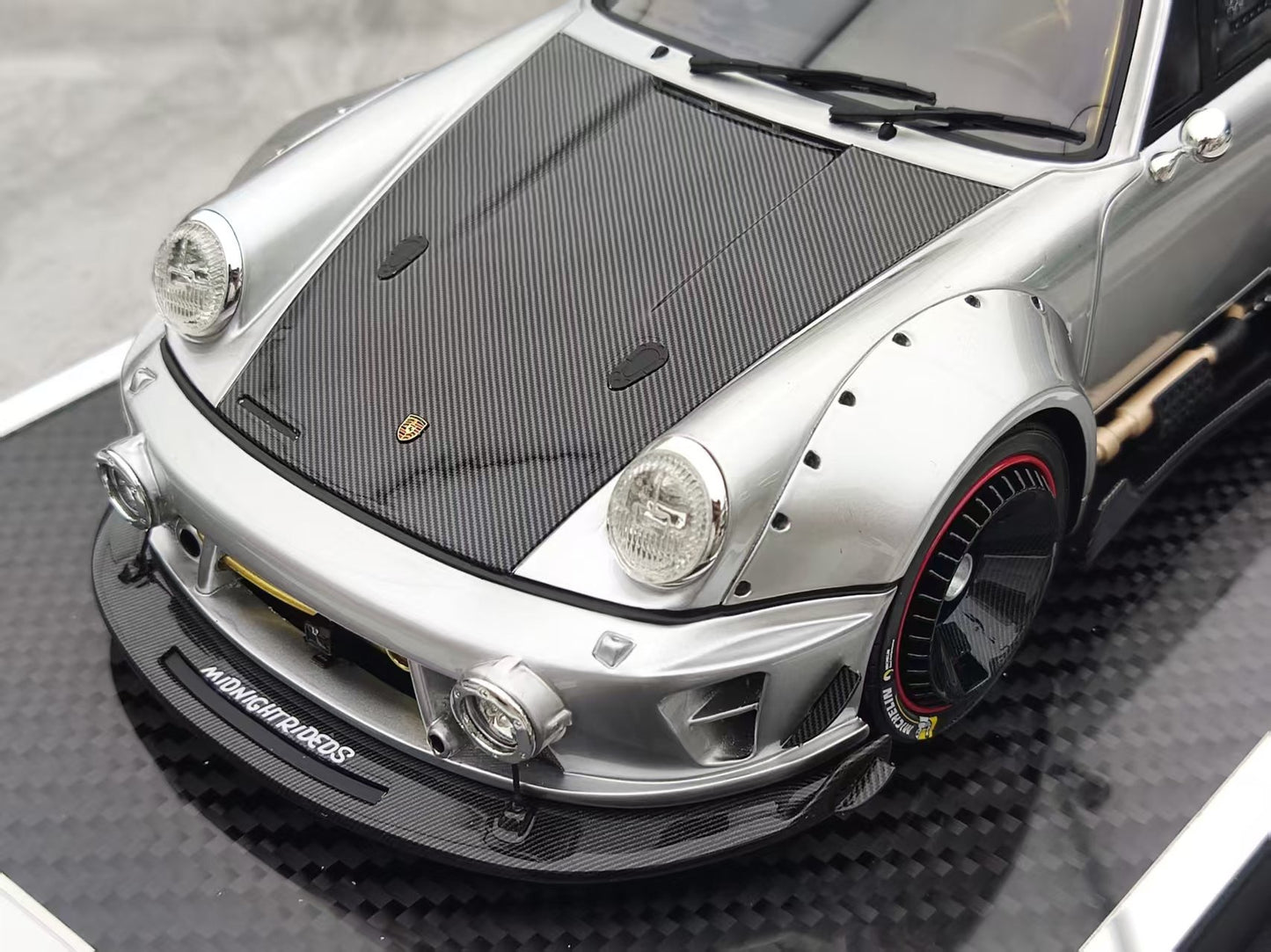 MCM 1/18 Porsche RWB 964 heavily modified GT Silver limited edition car model MCM020