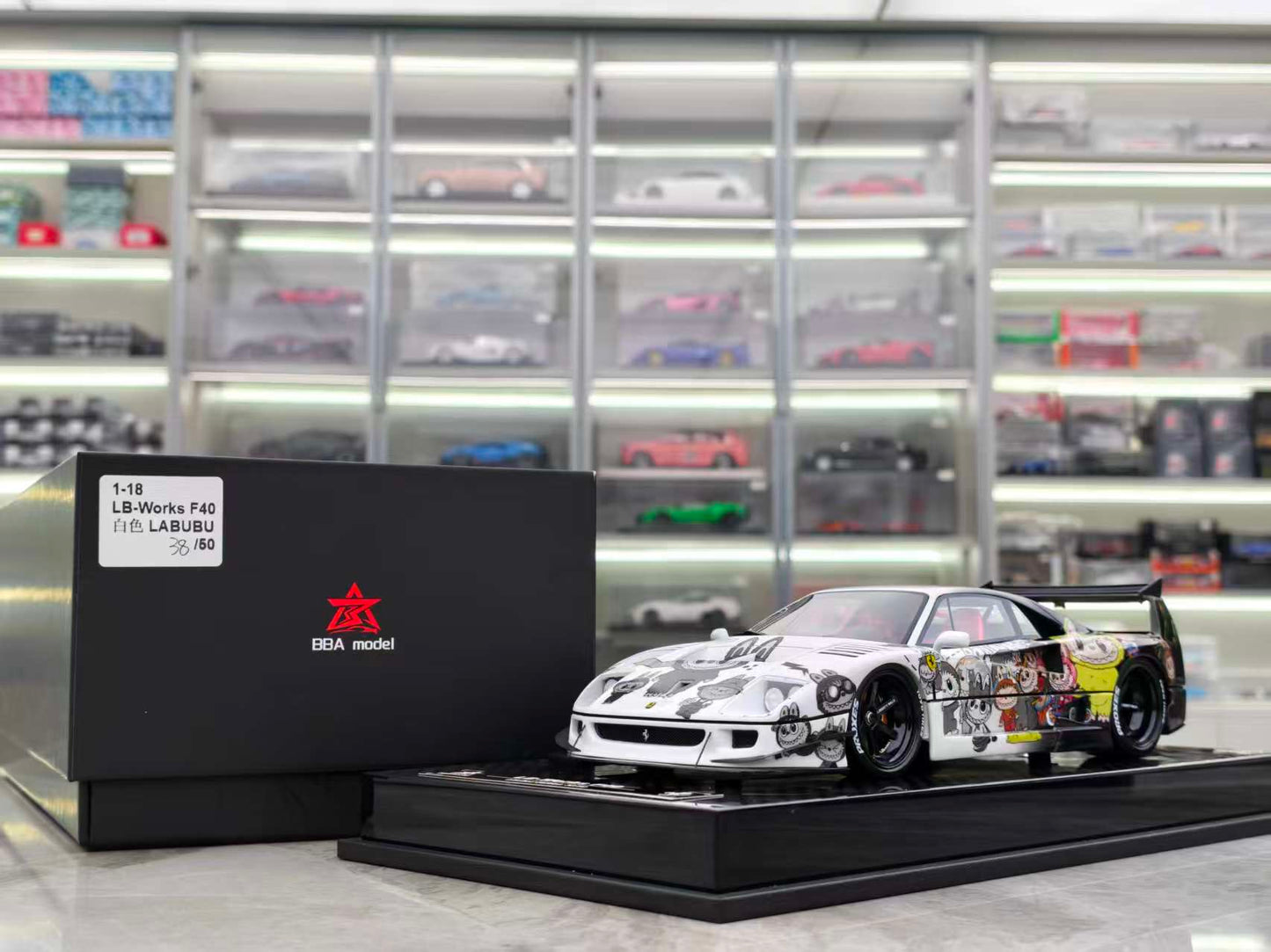 BBA MODEL 1/18 Ferrari F40 with carbon fiber sole BBA031