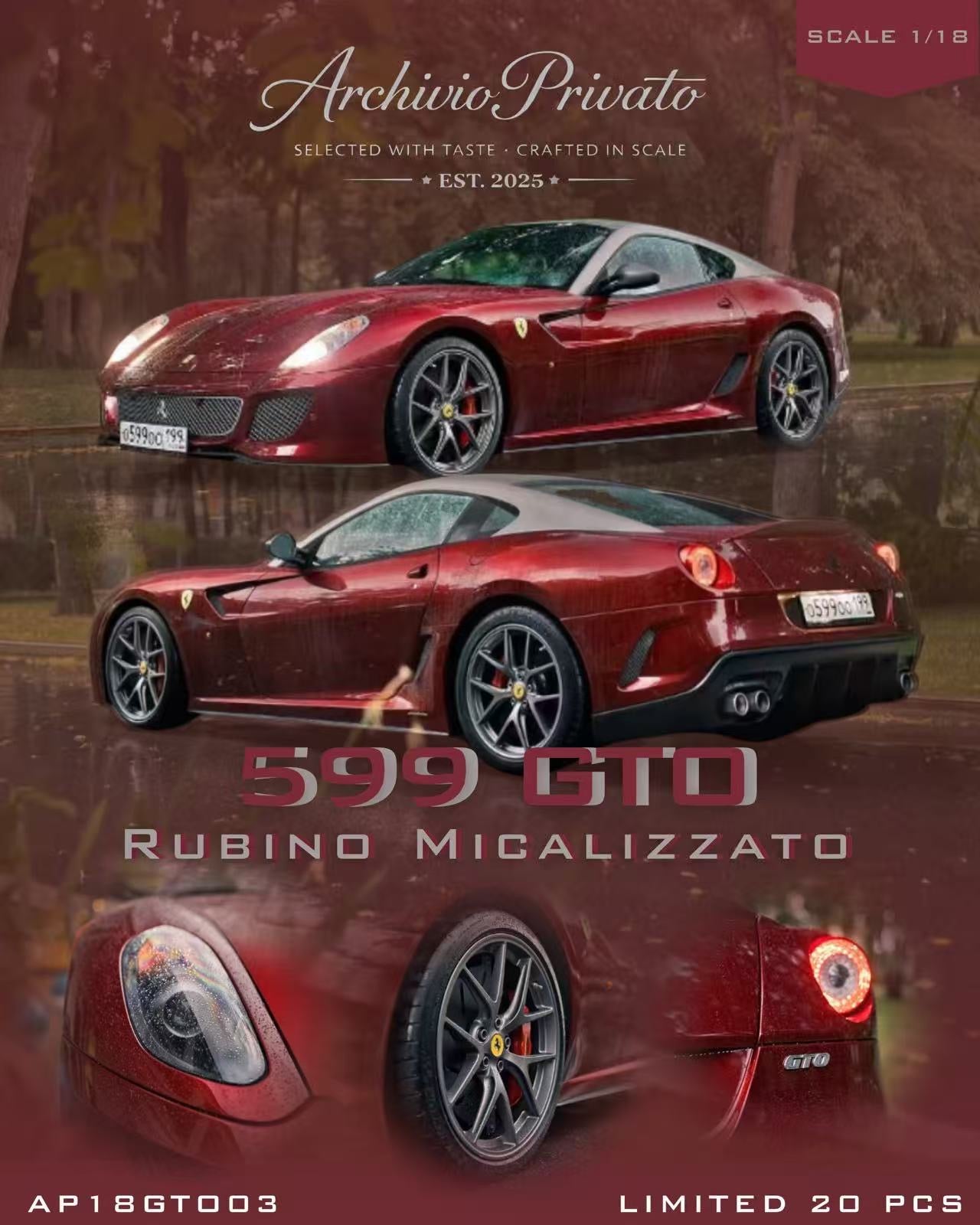 Pre-sale of Archivio Privato's first resin model
1/18 Ferrari 599 GTO