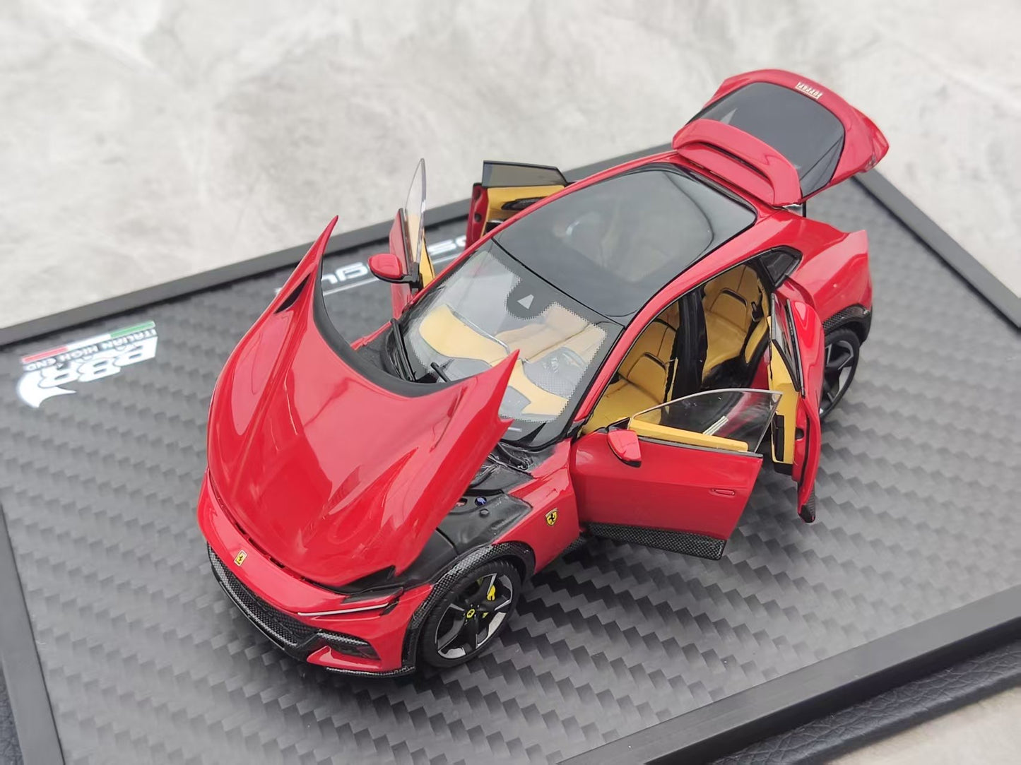 BBR 1/43 Ferrari Purosangue Panoramic Sunroof Version, Standard Red HE43002BST
