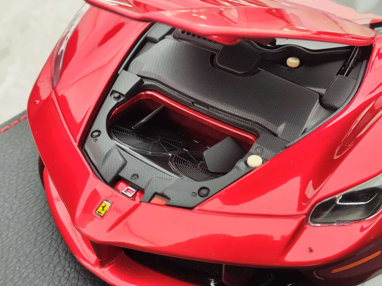BBR 1/18 Ferrari LaFerrari Hamilton Alloy Full Open Version, Metallic Red, Leather Sole, BBR1822H8DIECH