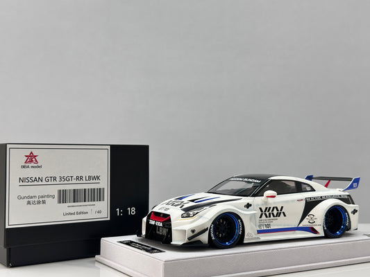 BBA MODEL 1/18 Nissan GTR 35GT-RR Gundam livery BBA062