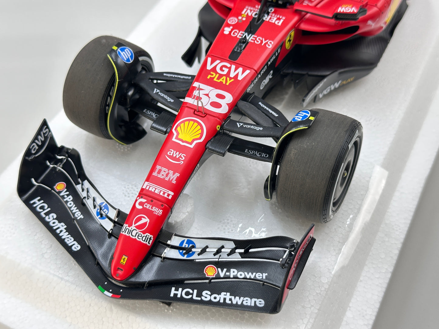 BBR 1/18 Ferrari SF-23 #38 Zhou Guanyu Red BBR2318T38