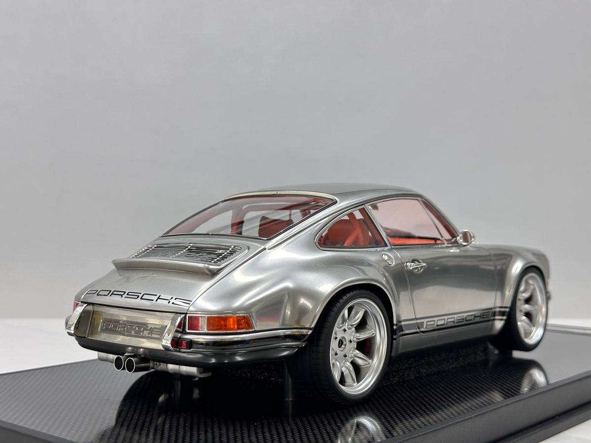 IVY 1/12 Porsche Singer, Matte Chrome with White Wheels IVY249