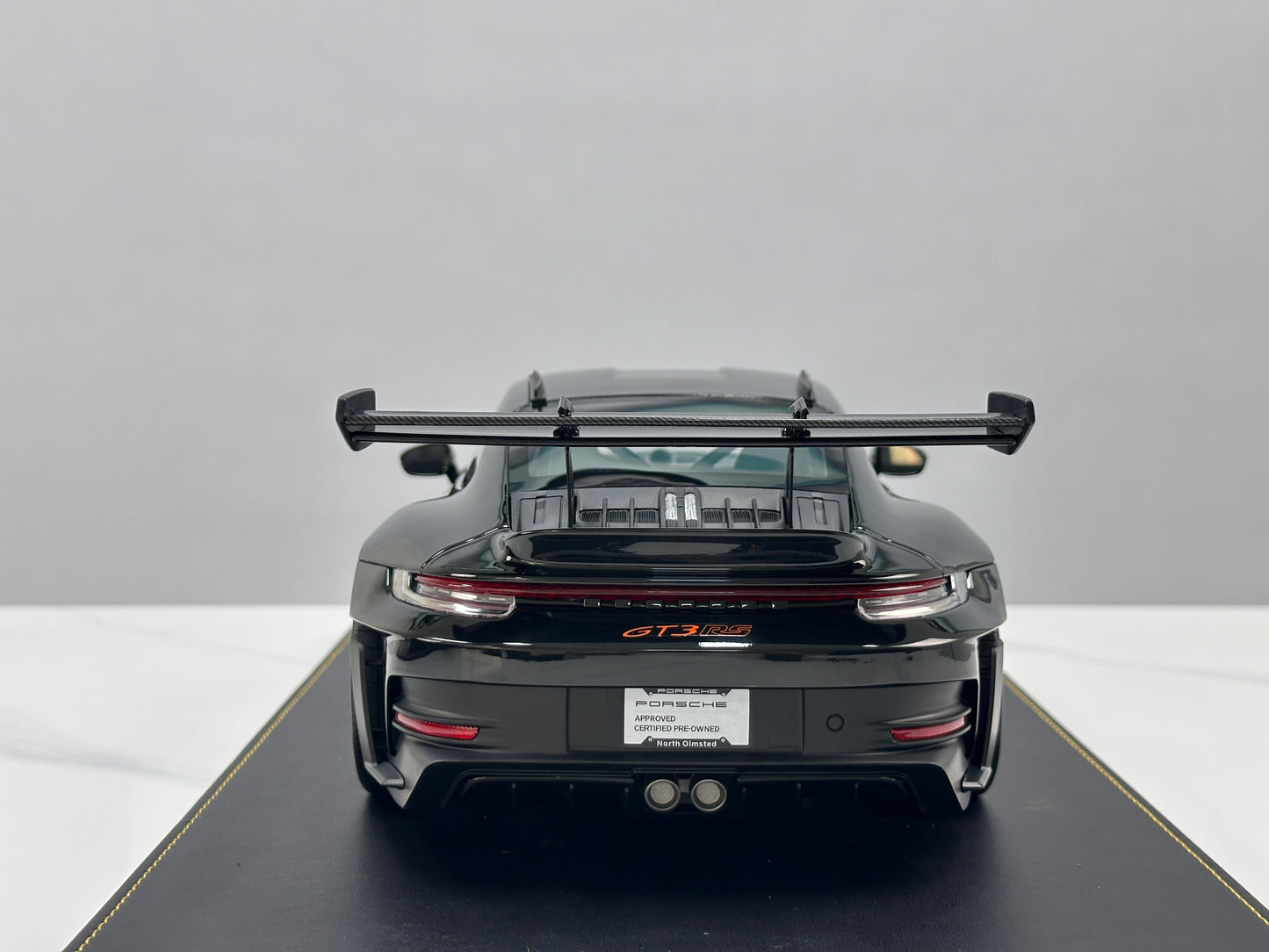 IVY 1/12 Porsche 992 GT3 RS, Black with Orange Wheels IVY243