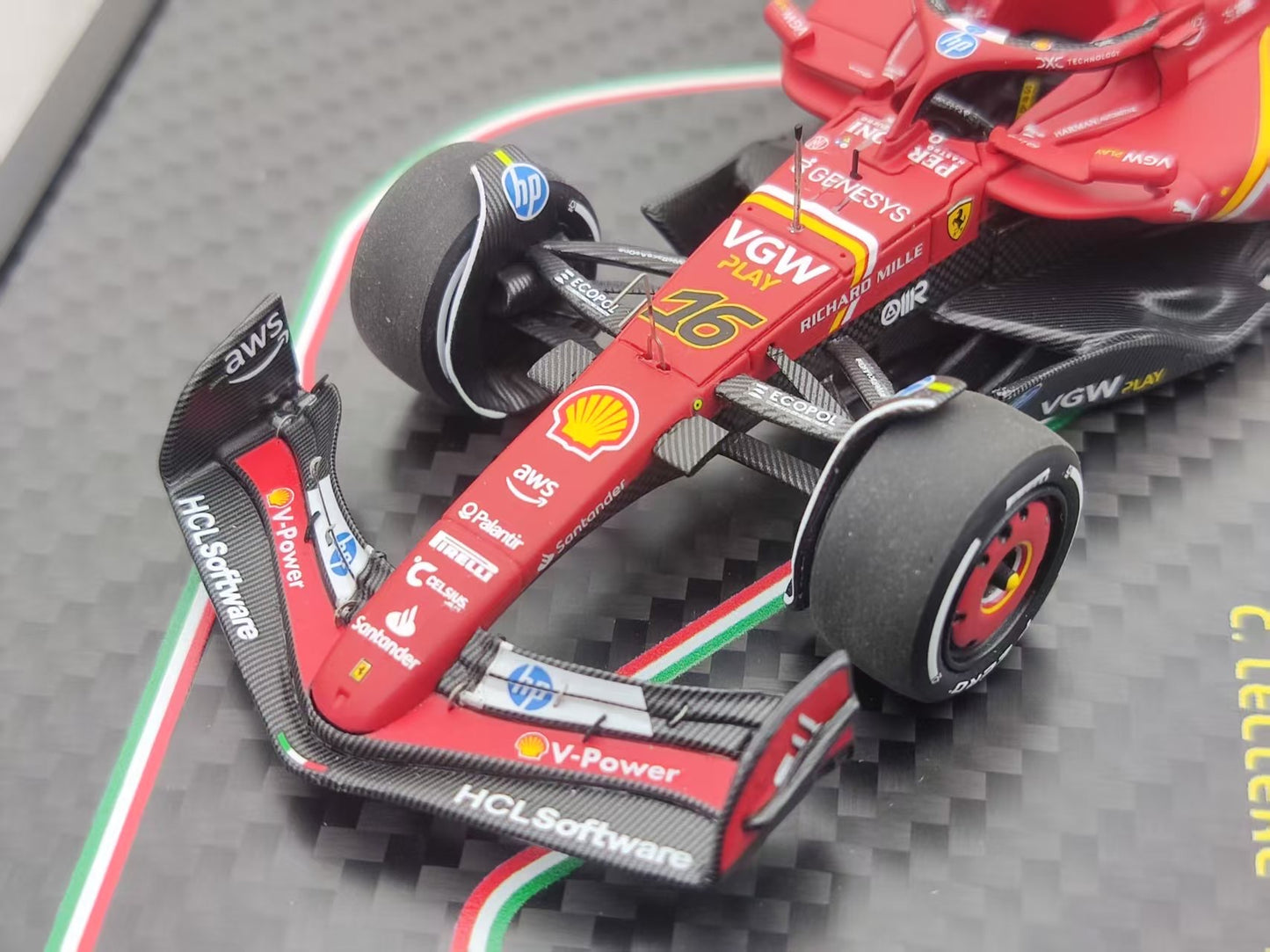 BBR 1/43 Ferrari SF24 MONZA GP 2024 LECLERC WINNER 16# Red BBRC307ACOFCH