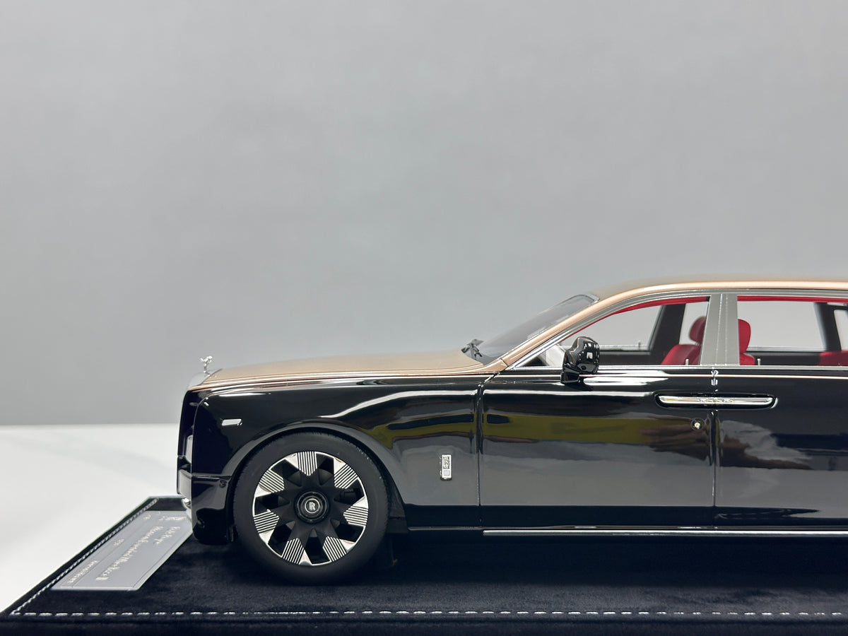 HH Model 1/18 Rolls-Royce Phantom Series II Diamond Black/Champagne Gold HH736