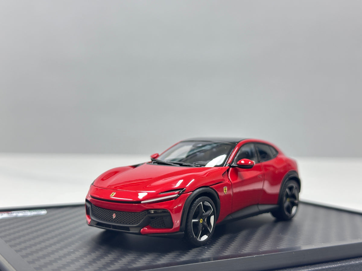 BBR 1/43 Ferrari Purosangue Die-cast Model (Fully Opening, Black Roof) – Standard Red (HE43001AST)