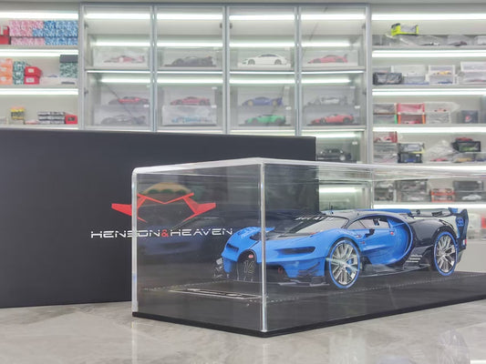 HH Model 1/18 Bugatti Vision GT Ocean Blue/Blue Carbon Fiber HH481