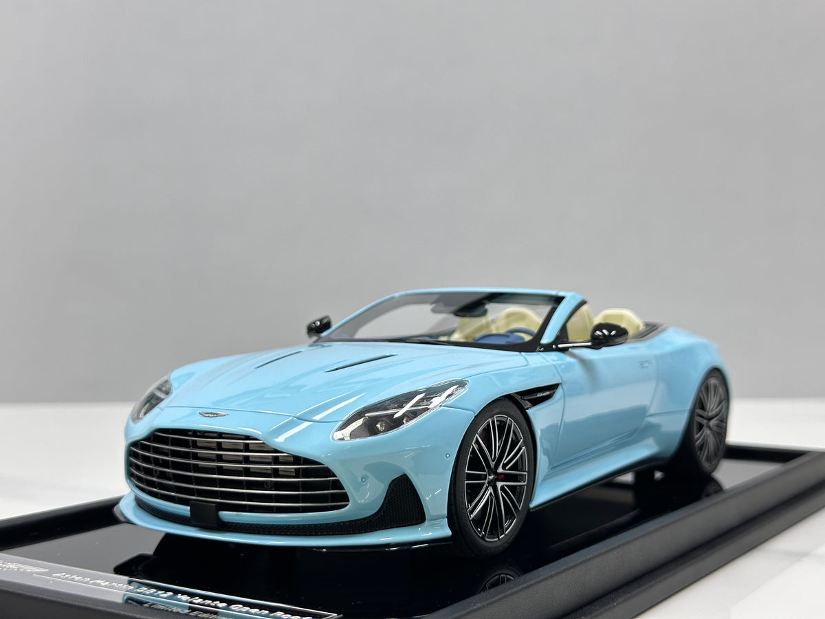 MOTORHELIX 1/18 Aston Martin DB12 Volante Convertible - Glass Blue (MH397)