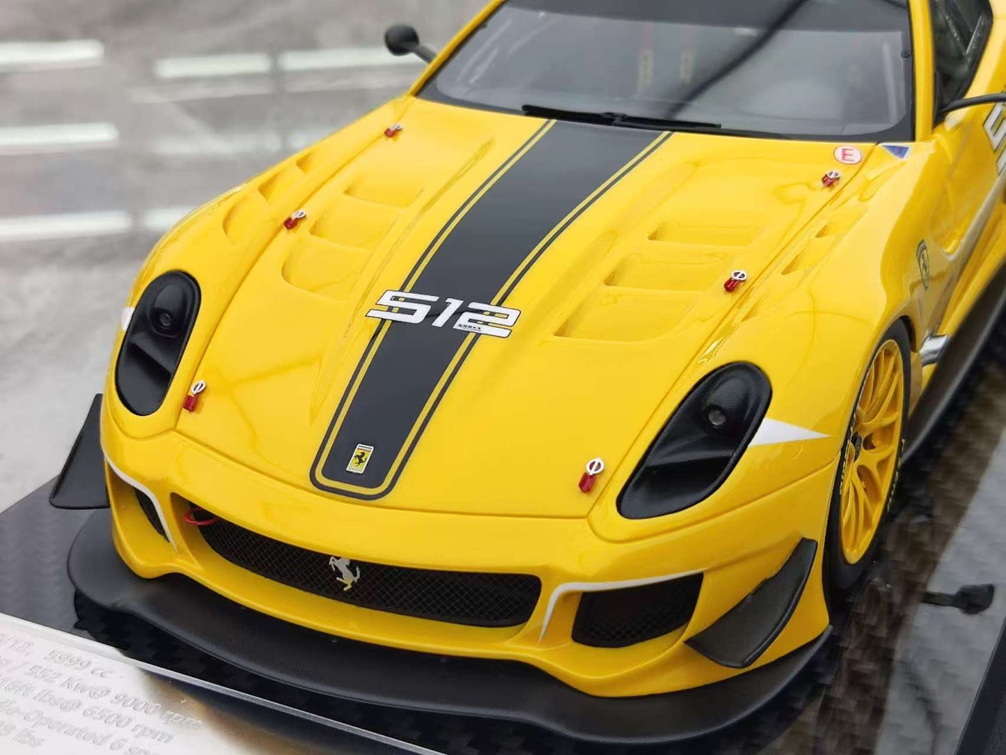 CE 1/18 Ferrari 599 XX EVO #512 Yellow Resin Model Car JS-CE022