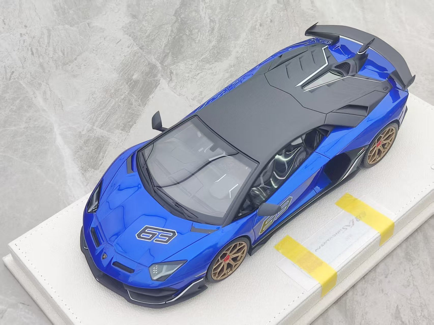 MAKEUP 1/18 Lamborghini SVJ 63 Blue Limited Edition Car Model EML027B