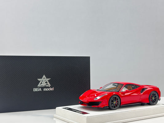 BBA Model 1/18 Ferrari 488 Pista Standard Red BBA087