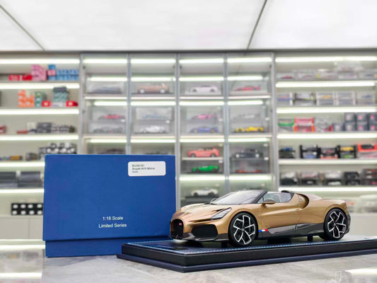 MR 1/18 Bugatti W16 Mistral Gold Edition BUG015D
