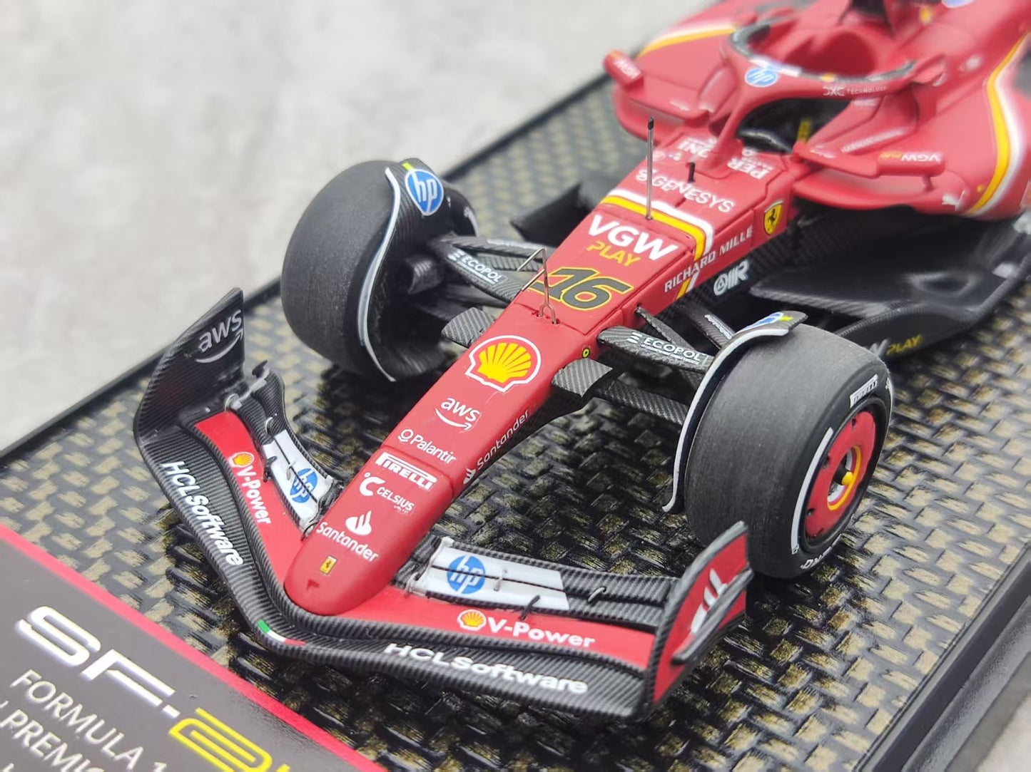 BBR 1/43 Ferrari SF24 Monza GP 2024 Leclerc Winner #16 Red BBRC307ACH