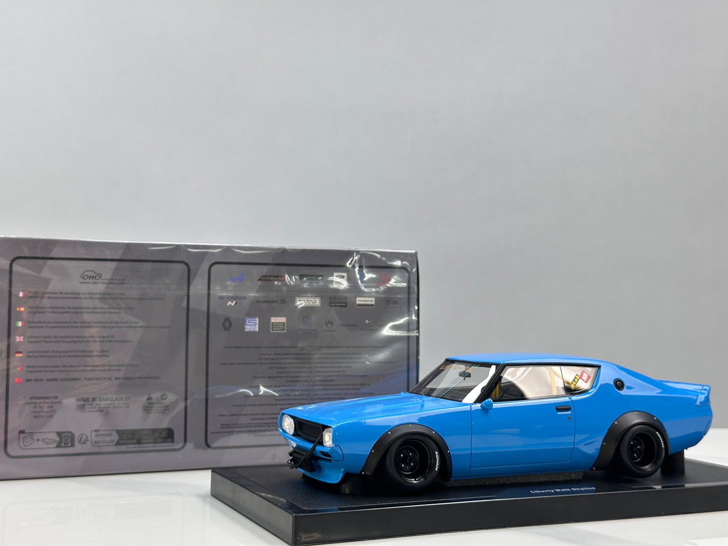 OTTO 1/18 Nissan Skyline 2000 GT-R (KPGC110) BY LB-WORKS Blue OT1210