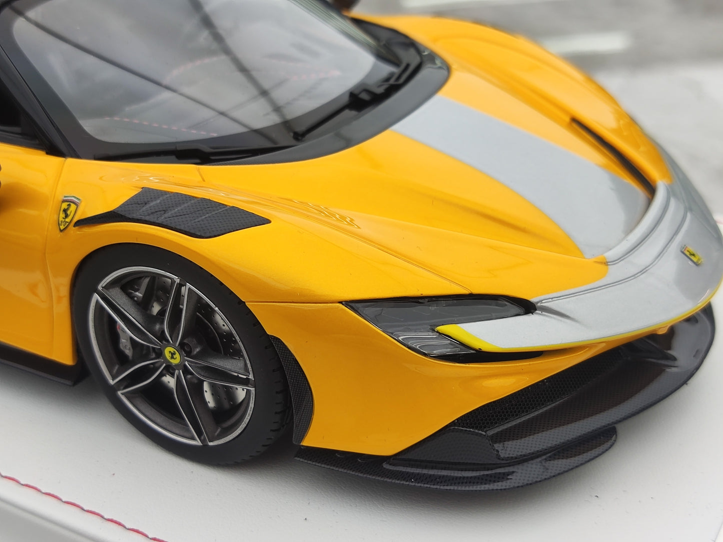 CE 1/18 Ferrari SF90 Spider Track Yellow Resin Car Model JS-CE014