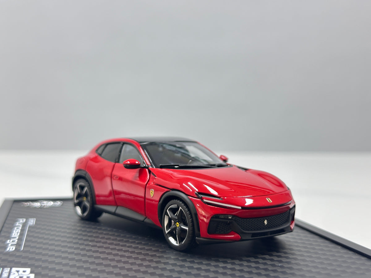 BBR 1/43 Ferrari Purosangue Die-cast Model (Fully Opening, Black Roof) – Standard Red (HE43001AST)