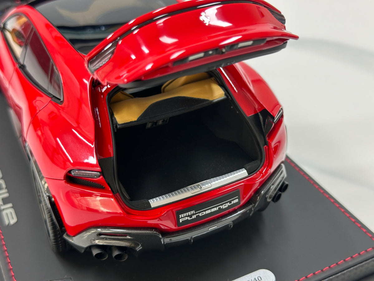 BBR 1/18 Ferrari Purosangue (Panoramic Roof Version) – Die-cast, Fully Opening – Standard Red (HE180053B)