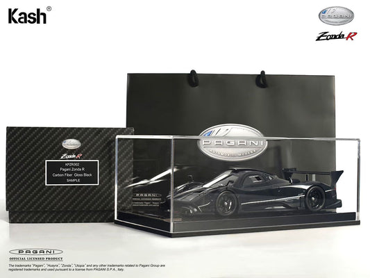 Kash Model 1/18 Pagani Zonda R Gloss Carbon Black Car Model