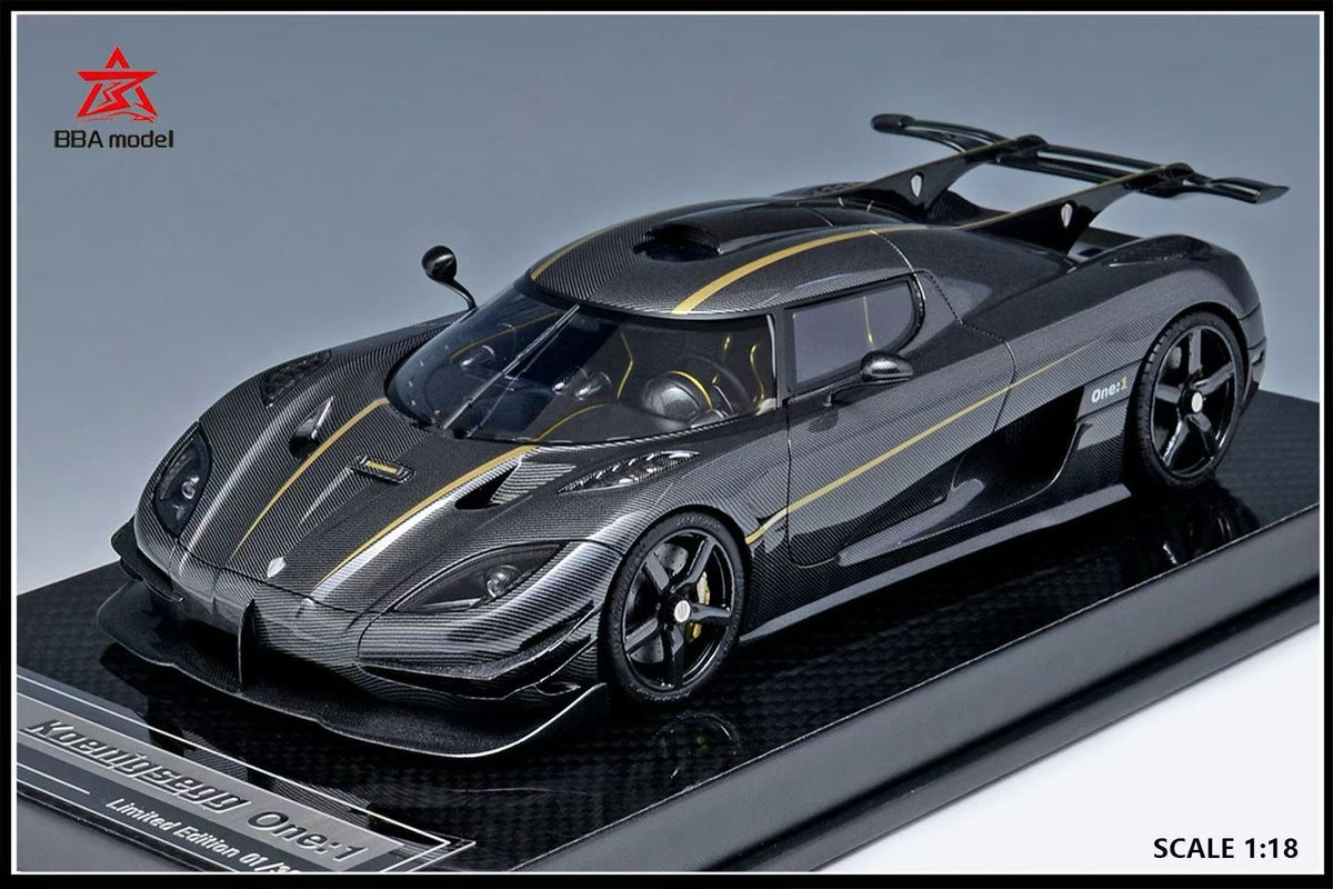 BBA Model 1:18 Koenigsegg One:1 Limited Edition Resin Supercar Model