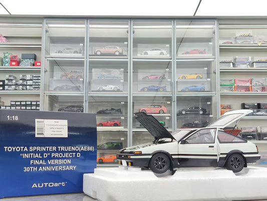AUTO Art 1/18 Toyota SPRINTER TRUENO (AE86) Initial D Project D Final Version Black and White 78787