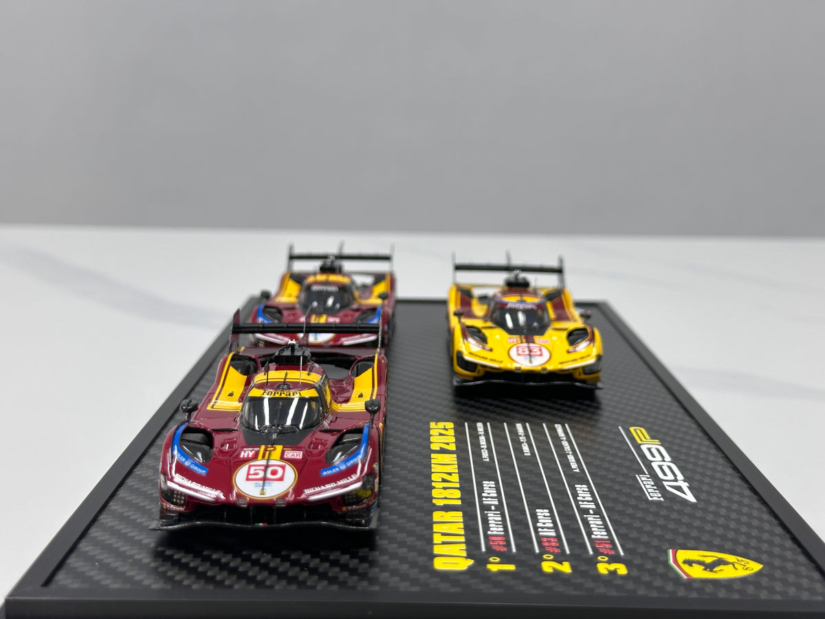 BBR 1/43 Ferrari 499P Set Qatar 2025 set with 3 models - car n. 51 - n. 83 - n. 50 BBRC319SET
