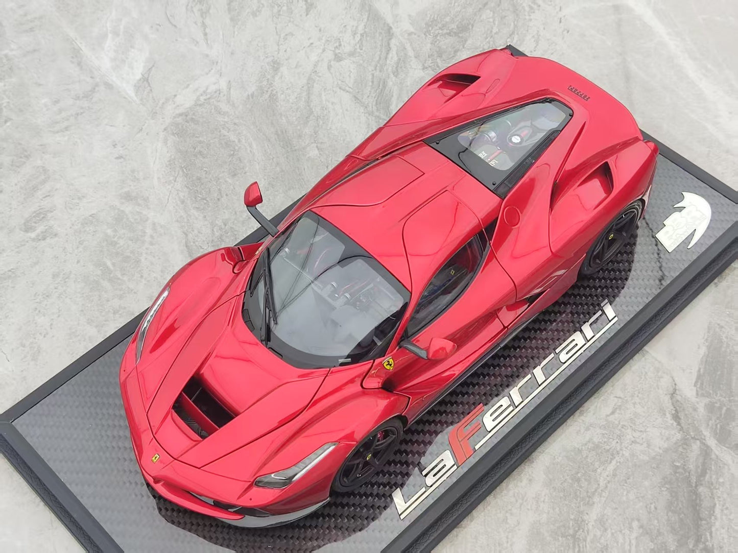 BBR 1/18 Ferrari LaFerrari Diecast Model, Fully Opening, Metallic Red (BBR182240)