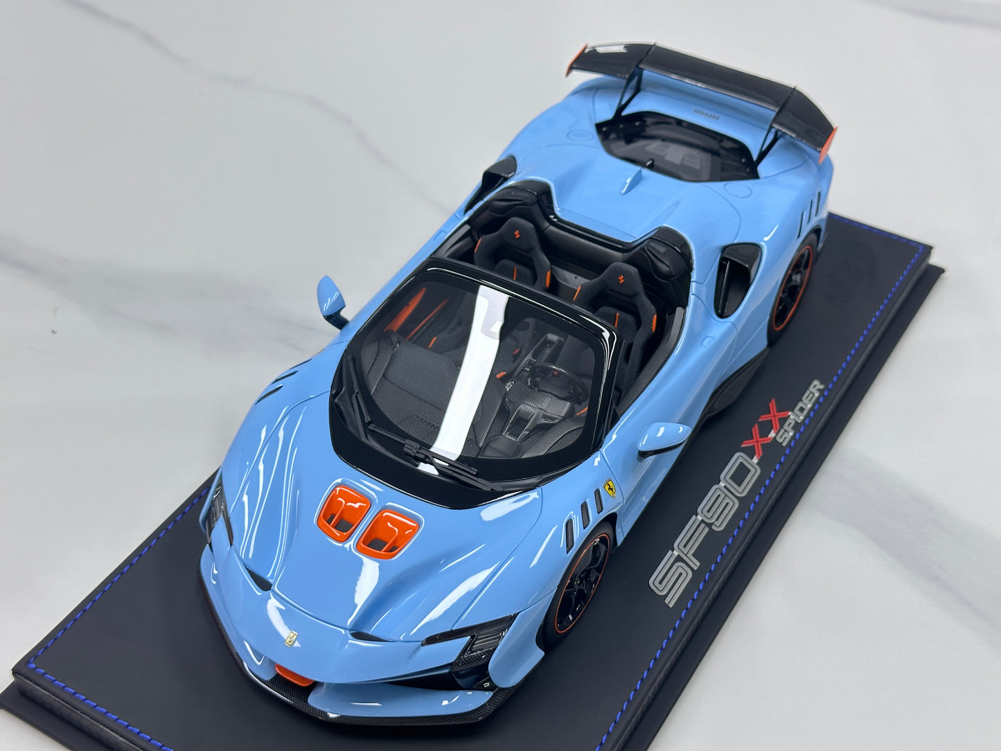 BBR 1/18 Ferrari SF90 XX Spider Plata Blue P18238N