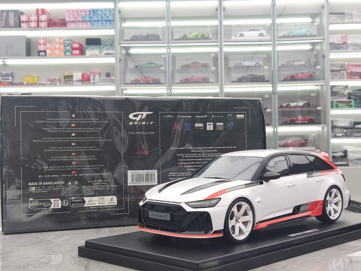 GT Spirit 1/18 Audi RS6 GT ARKONA White Simulation Model Car GT512