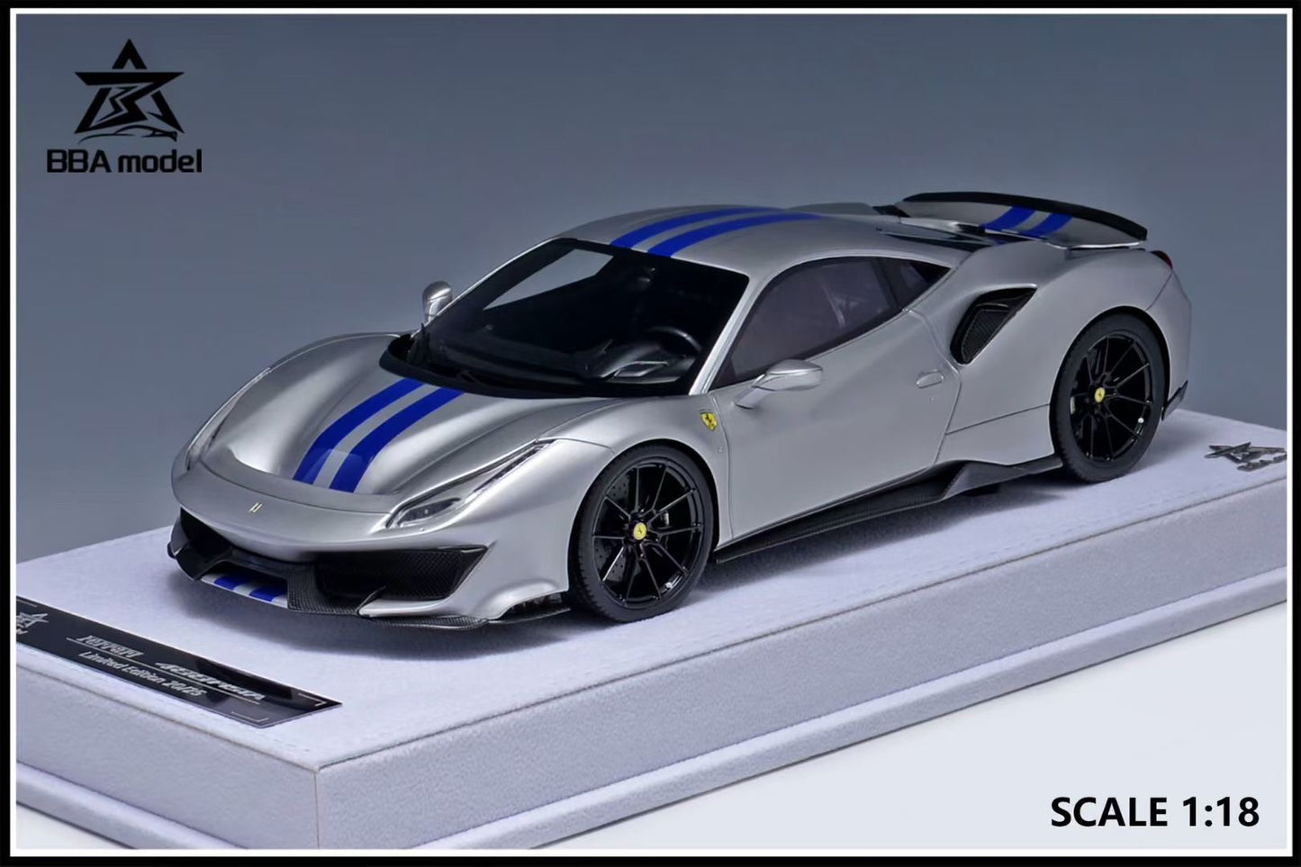BBA Model 1/18 Ferrari 488 Pista Limited Edition Resin Car Model