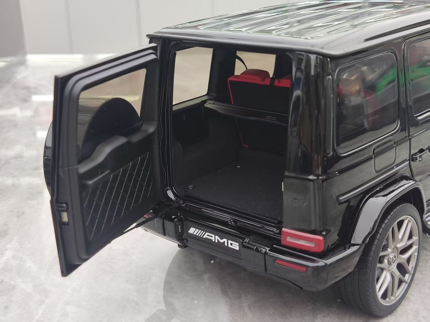 Almost Real 1/18 Mercedes-Benz AMG G 63 55th Anniversary 2022 Model, Black, Alloy Car Model 820806