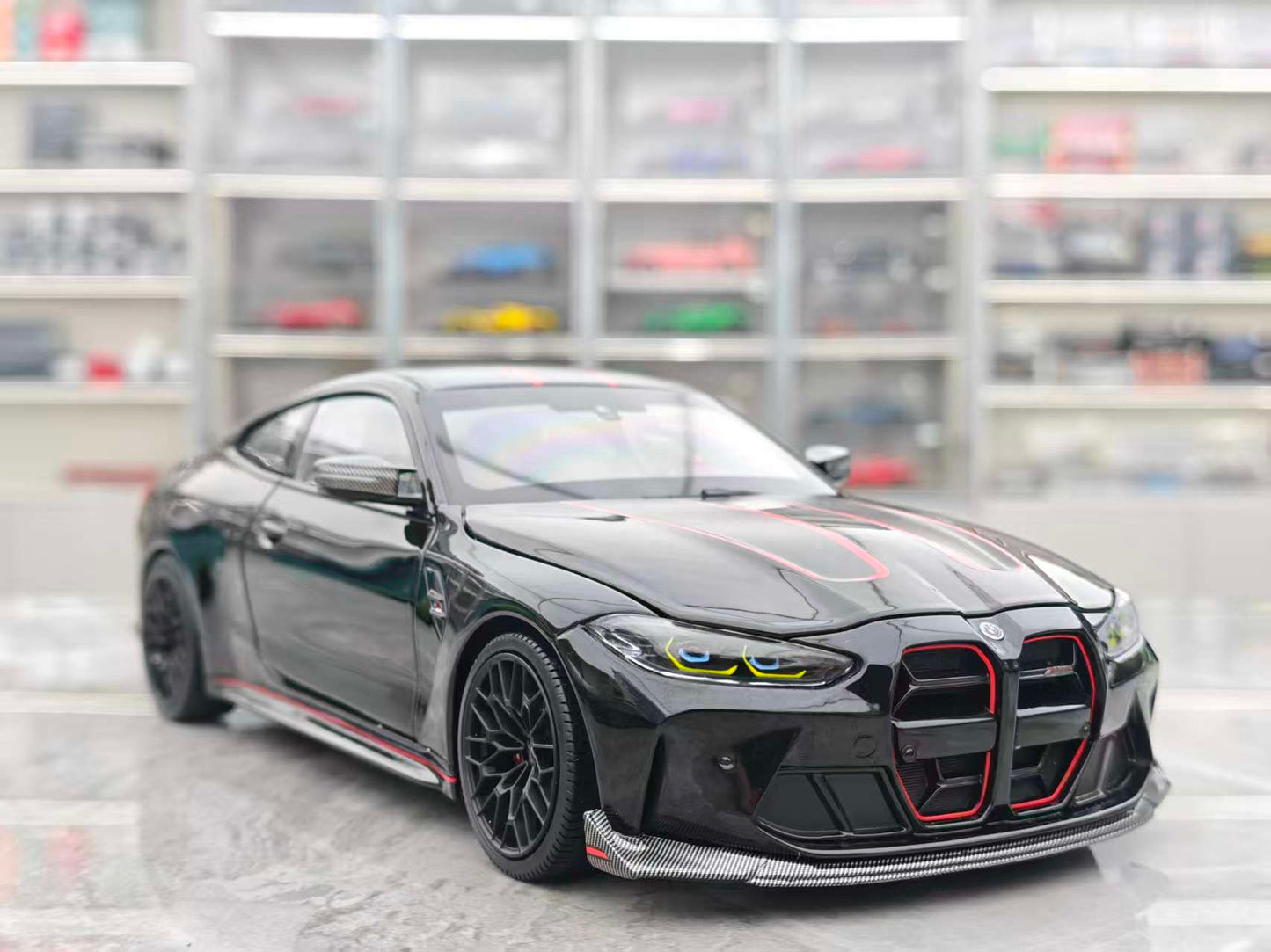 MINICHAMPS 1/18 BMW M4 CSL, Black, Alloy, Fully Open, 110023021