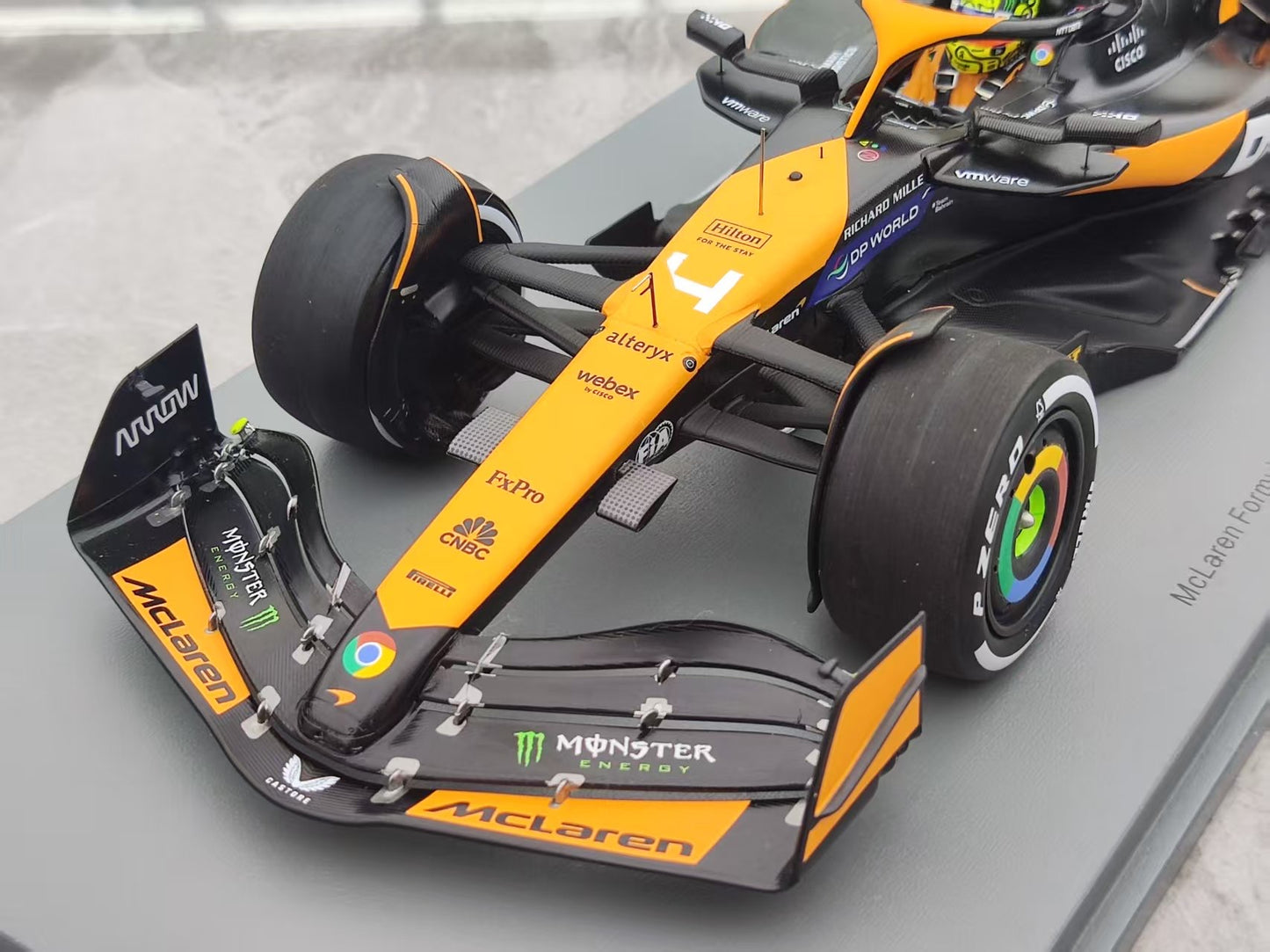 SPARK 1/18 McLaren F1 MCL38 2024 Miami Grand Prix Norris's first win Black and Orange Livery 18S986