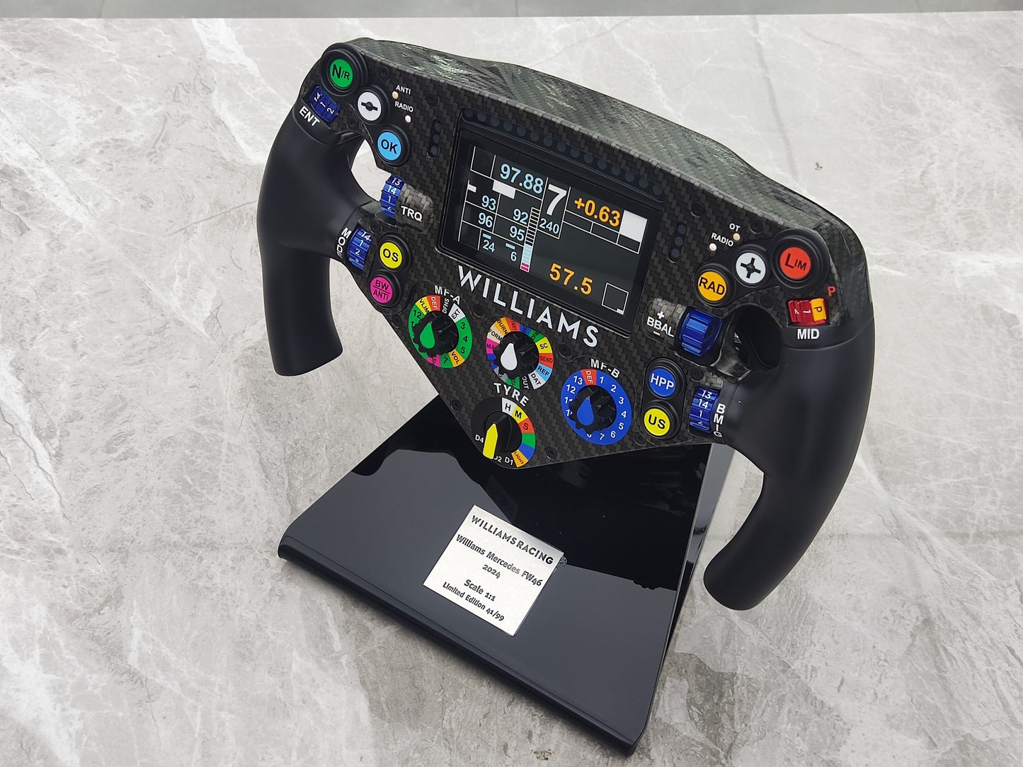 MINICHAMPS 1/1 WILLIAMS F1 FW46 – 2024 Steering Wheel Black 210240223