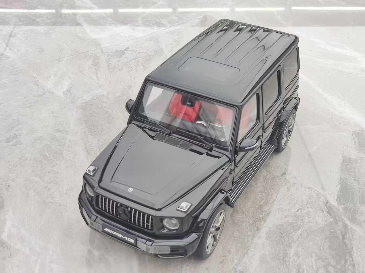 Almost Real 1/18 Mercedes-Benz AMG G 63 55th Anniversary 2022 Model, Black, Alloy Car Model 820806