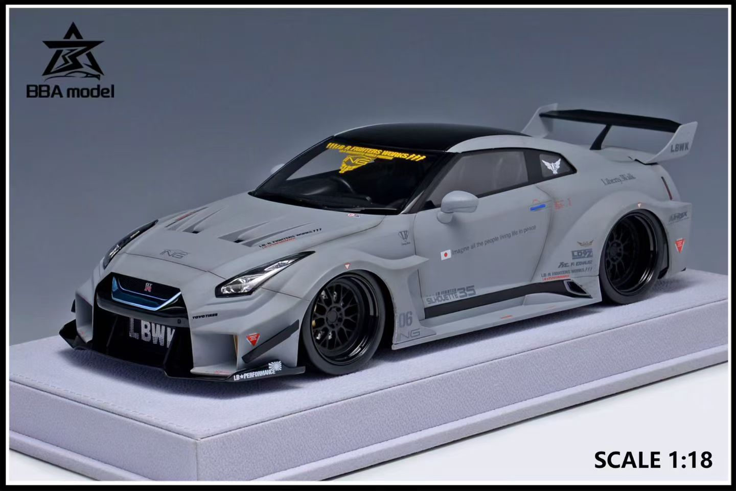 BBA Model 1/18 Nissan GTR 35GT-RR LBWK Limited Edition Resin Car Model
