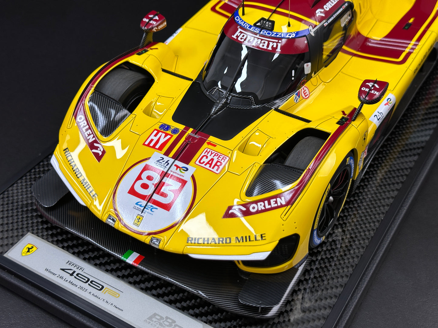 BBR 1/12 Ferrari 499P Le Mans 2025; Ye Yifei, champion, Le Mans #83, BBR1228C