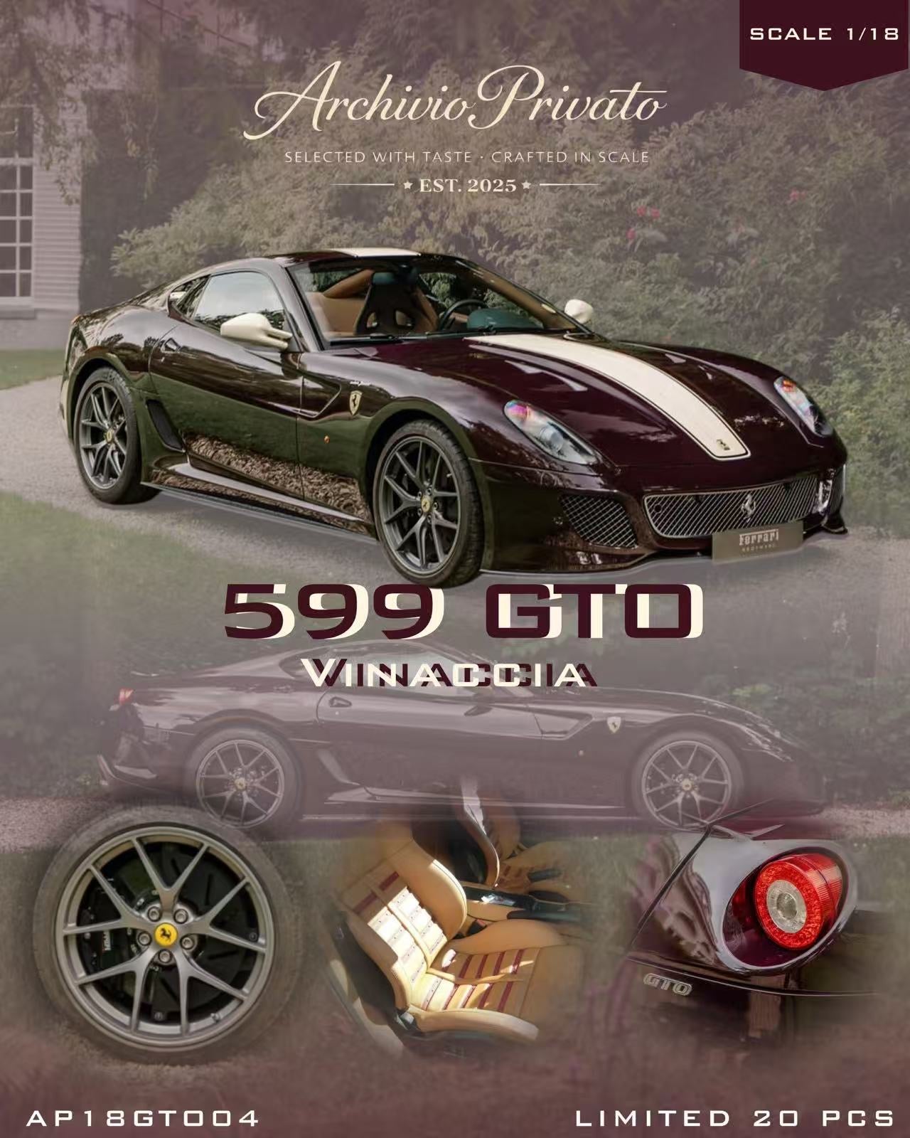 Pre-sale of Archivio Privato's first resin model
1/18 Ferrari 599 GTO