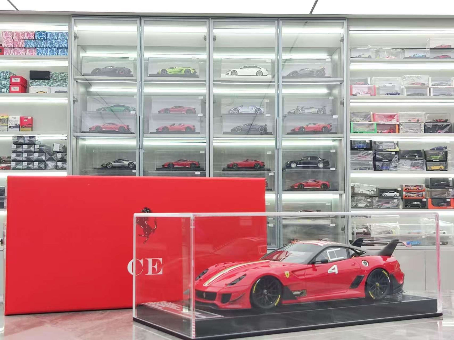 CE 1/18 Ferrari 599 XX EVO #4 Red Resin Model JS-CE019