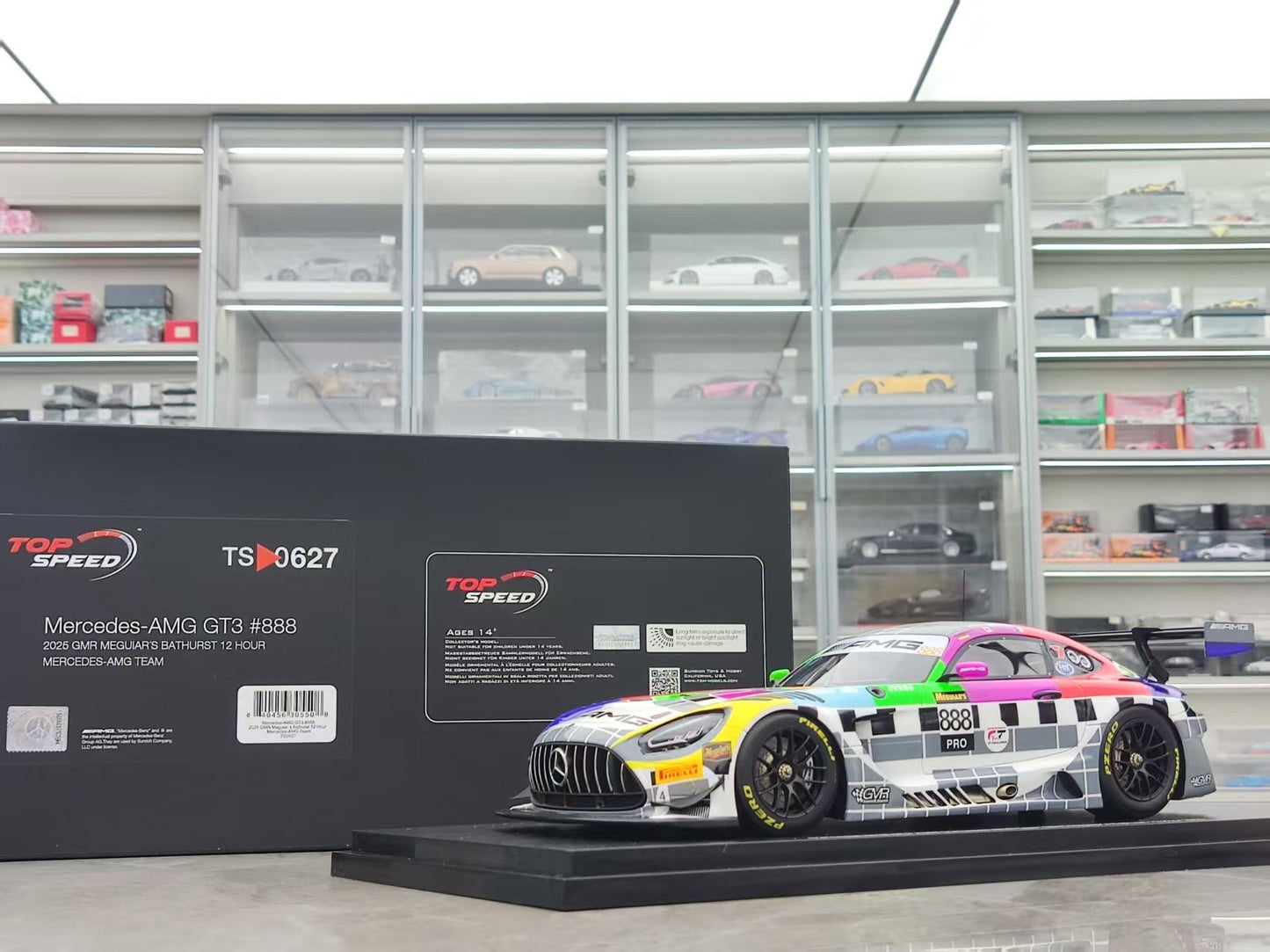 Topspeed 1/18 Mercedes-AMG GT3 EVO #888 Mercedes-AMG Grouppem Color Paint TS0627