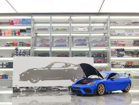 MINICHAMPS 1/18 Porsche 718 GT4RS blue alloy car model 110062121