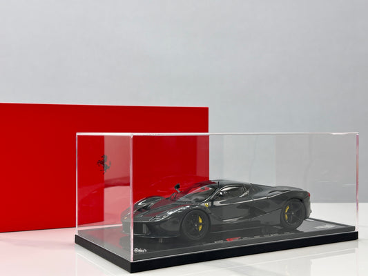 BBR 1/18 Ferrari LaFerrari, Alloy Alloy Fully Open, Carbon Fiber Sole, Black Knight BBR182244A